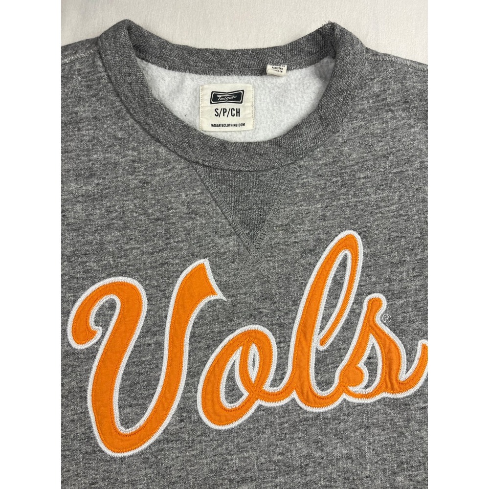 Tailgate Tennessee Vols Sweatshirt Gray Smokey Mascot Pullover Small - Picture 2 of 6